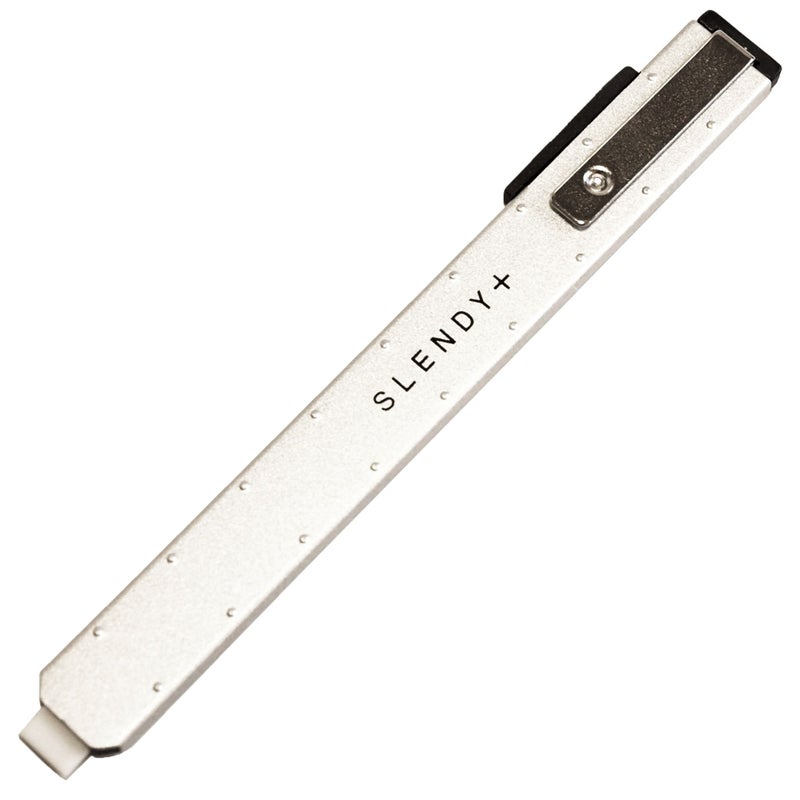 SEED Thin Steel Holder Eraser Slendy+, Silver (EH-S-S) (Japan Import) - Image 1